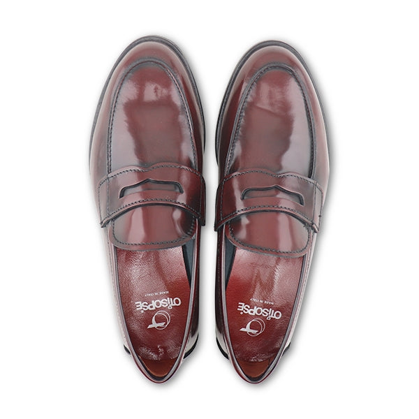 Burgundy brushed leather band