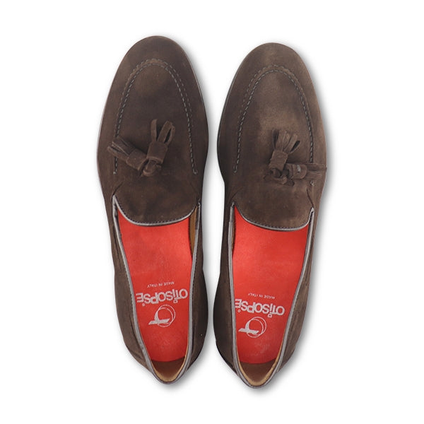 Mocassini fiocco moro in camoscio