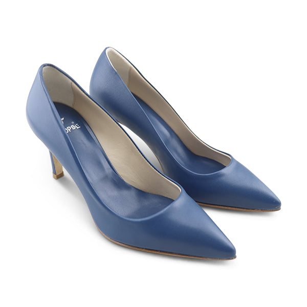 Bluette décolleté in nappa, 70 cm heel