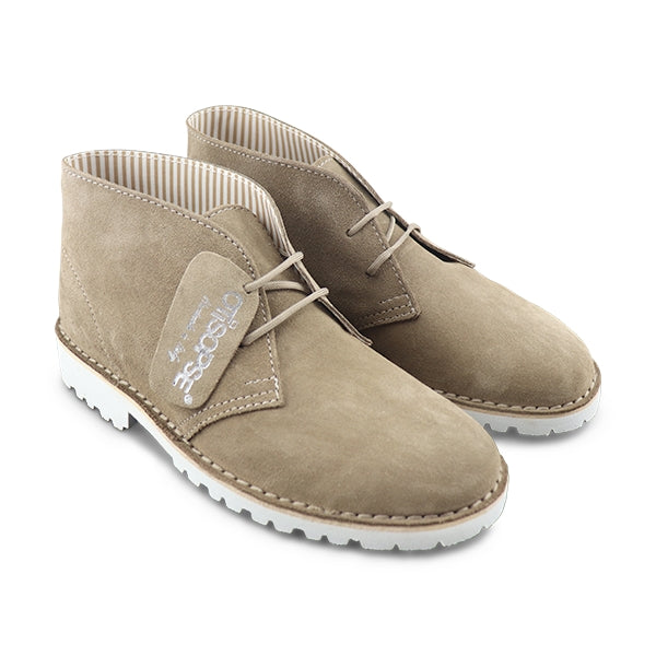 Vibram ankle boots in dove grey suede