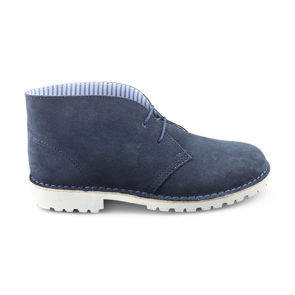 Vibram ankle boot in blue suede
