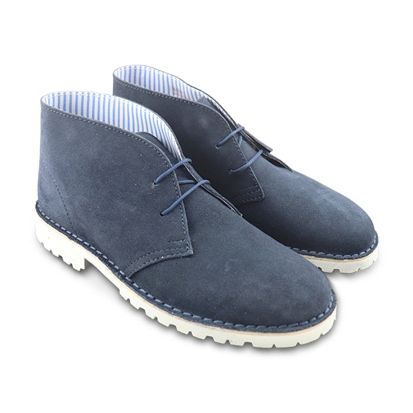 Vibram ankle boot in blue suede
