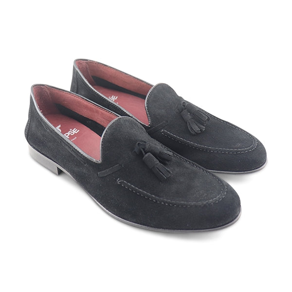 Tassel camoscio nero
