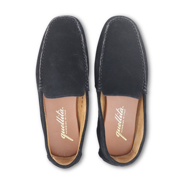 Vibram black suede moccasins