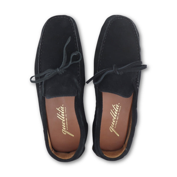 Vibram black suede moccasins