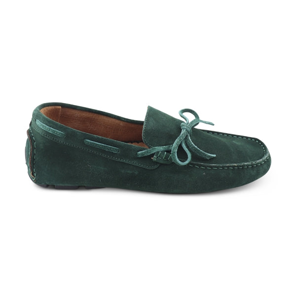 Mocassini Vibram camoscio verde