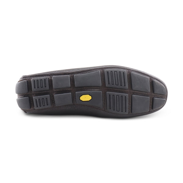 Vibram moccasins in dark brown leather