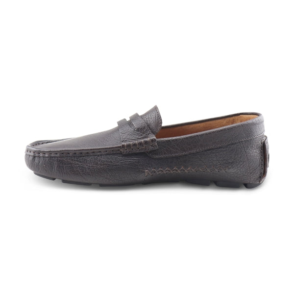 Vibram moccasins in dark brown leather