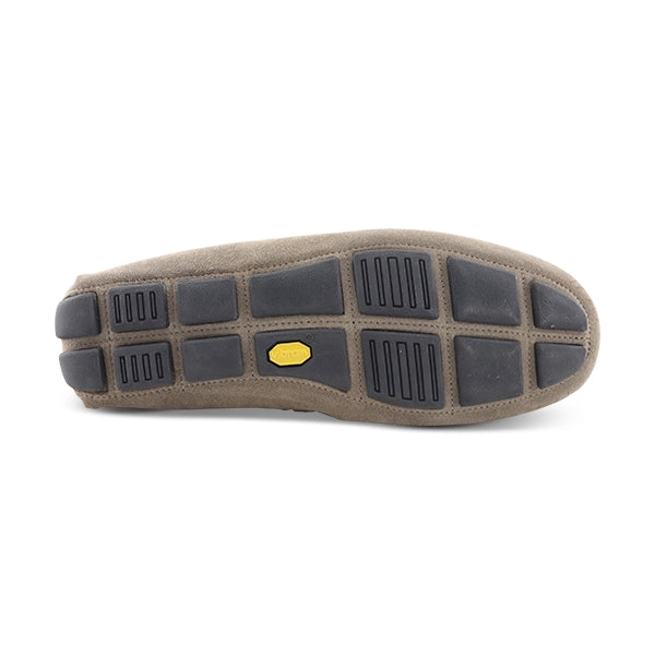 Dove grey suede Vibram moccasins