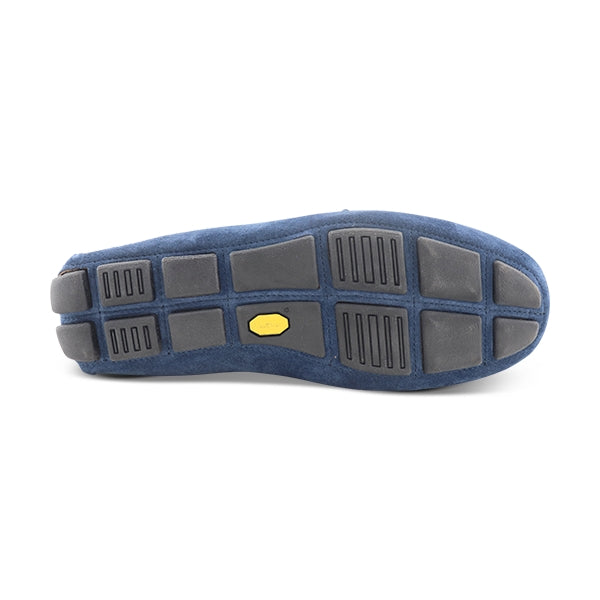Vibram blue suede disco loafers