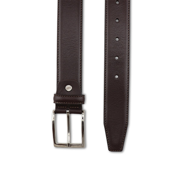Dark brown leather belt
