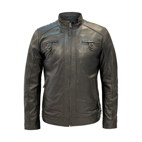 Dark brown leather jacket