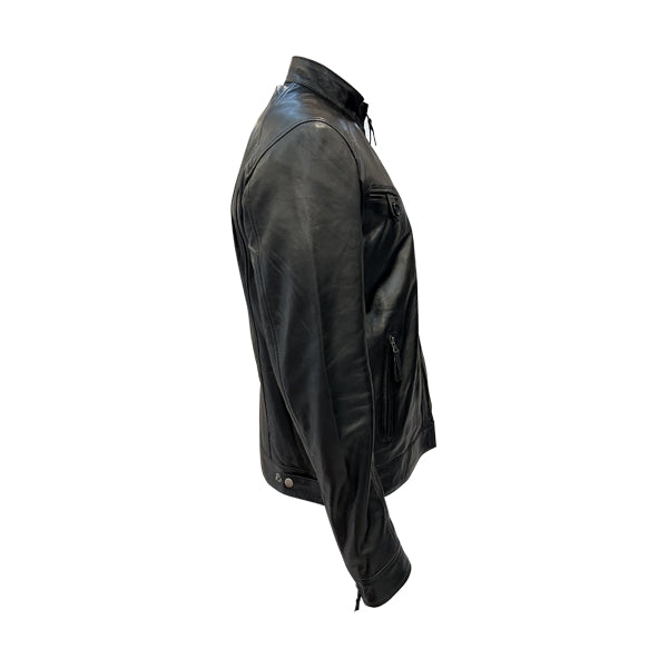 Black leather jacket