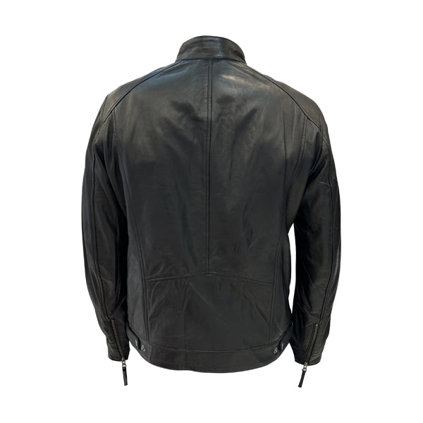 Black leather jacket