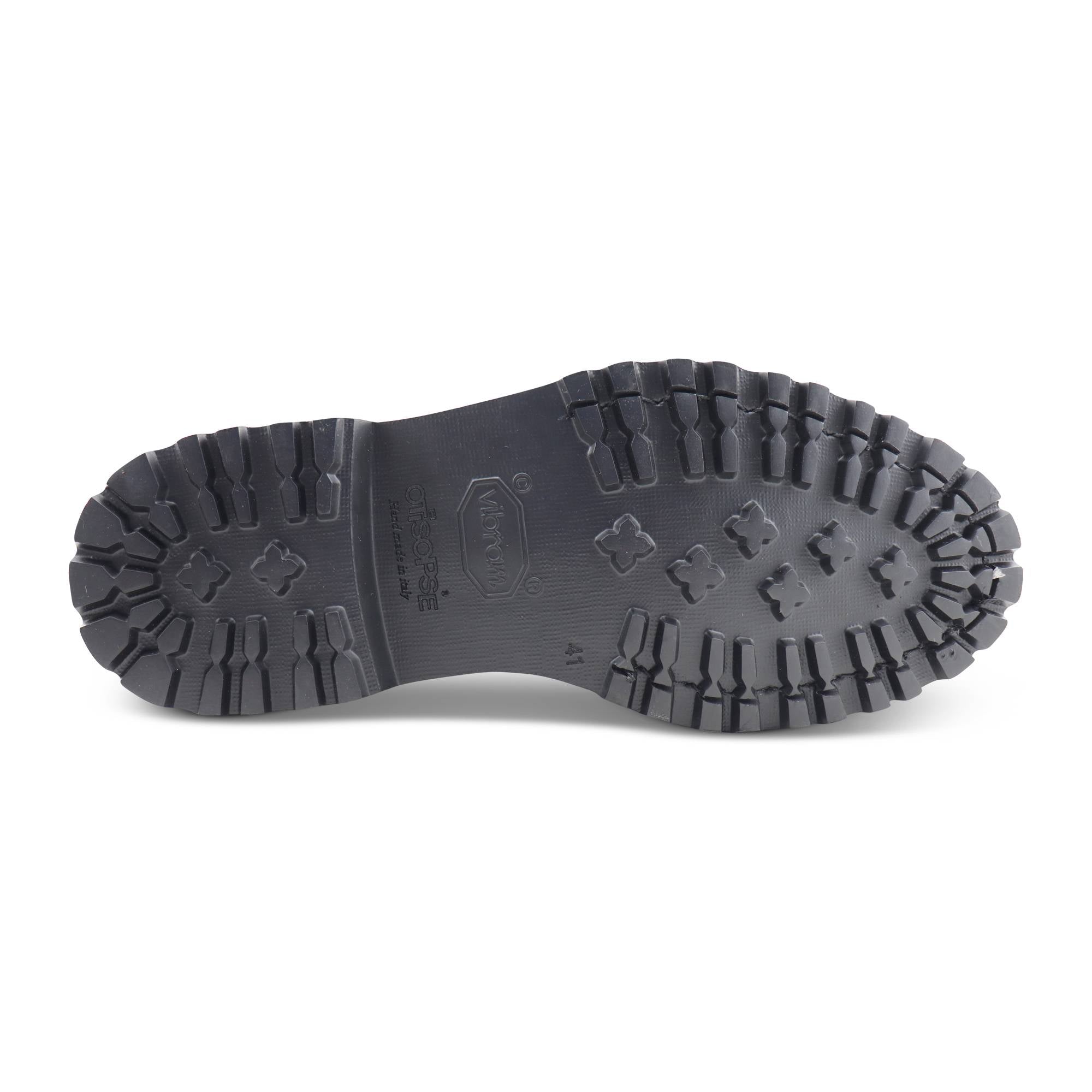 Black Vibram double buckle in leather