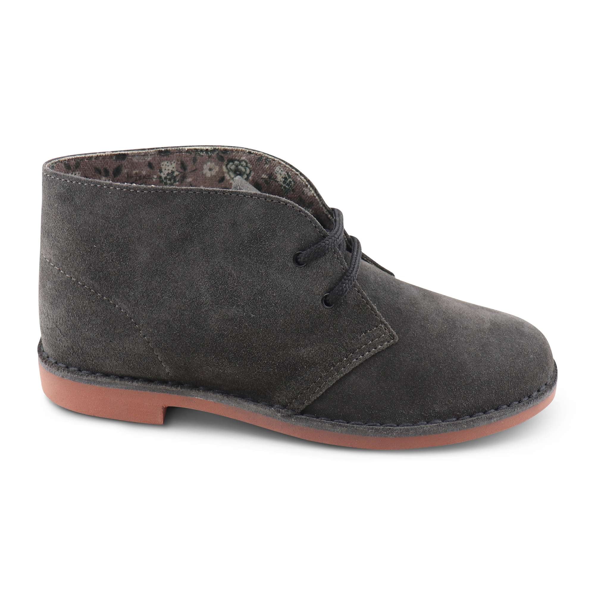 Grey suede ankle boots