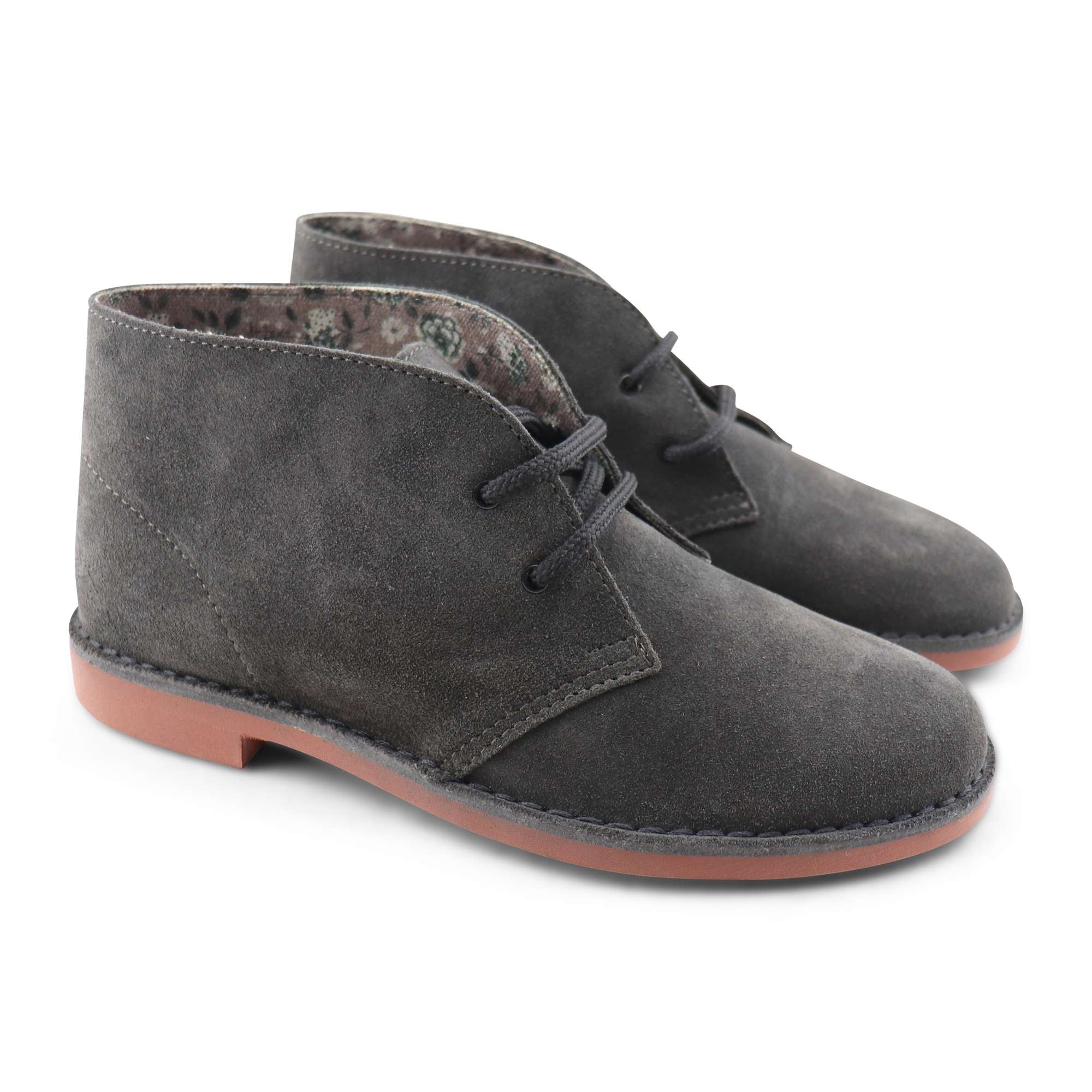 Grey suede ankle boots