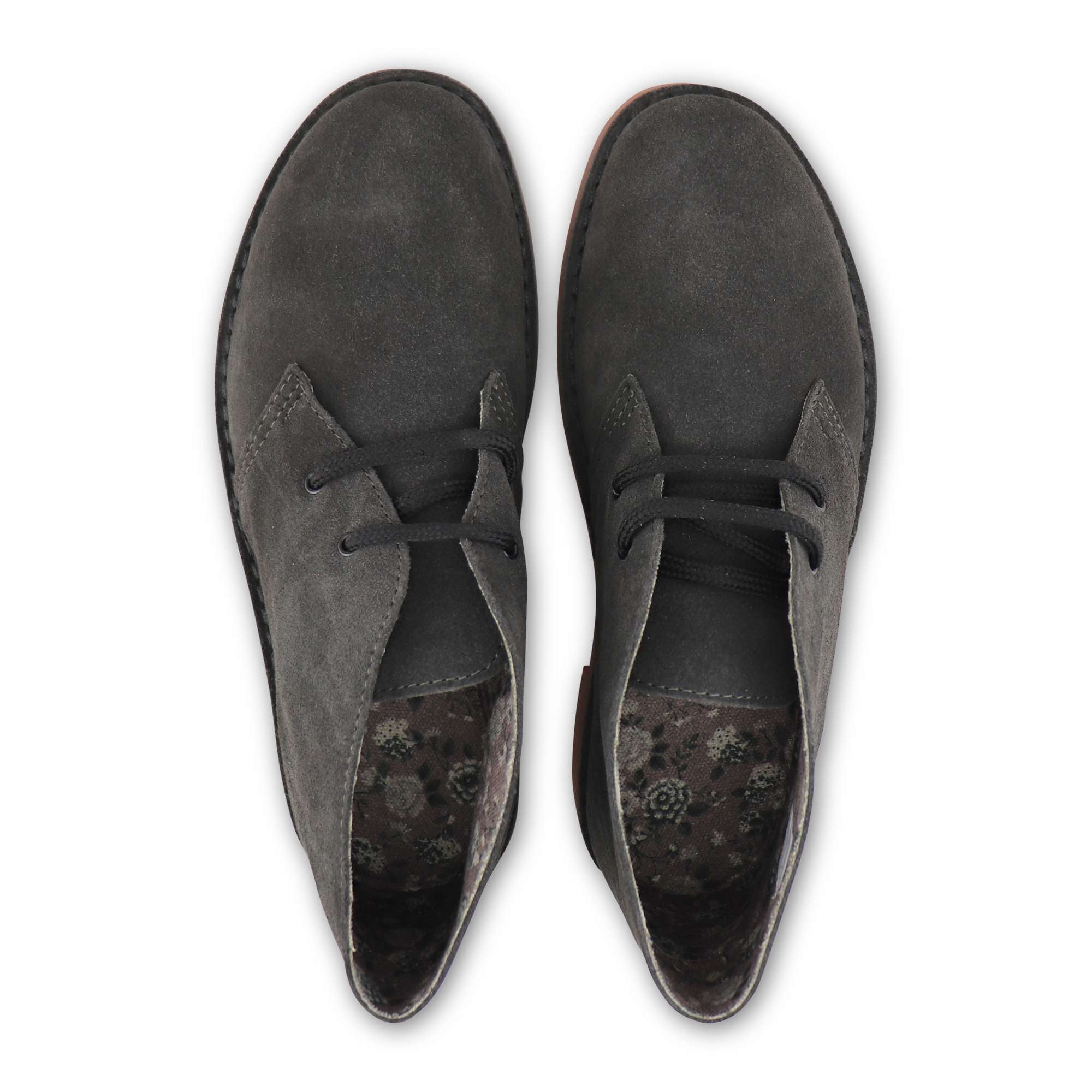 Grey suede ankle boots