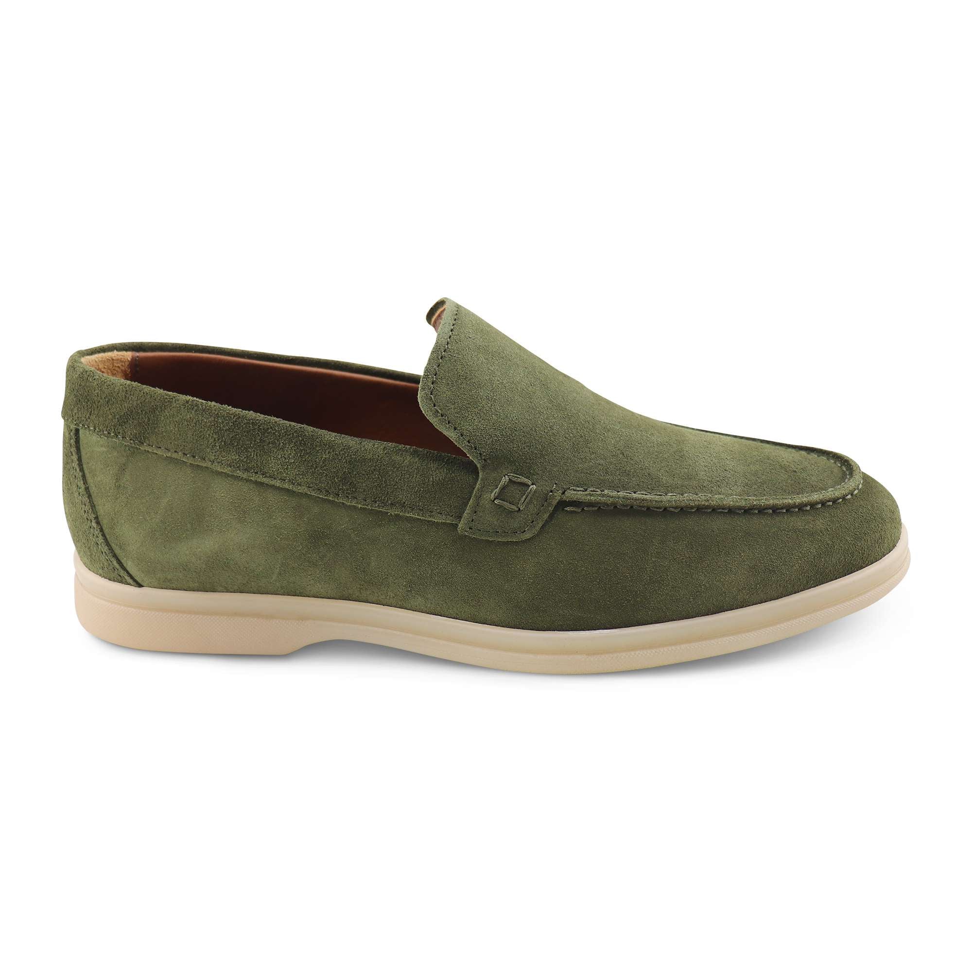Forest suede moccasins