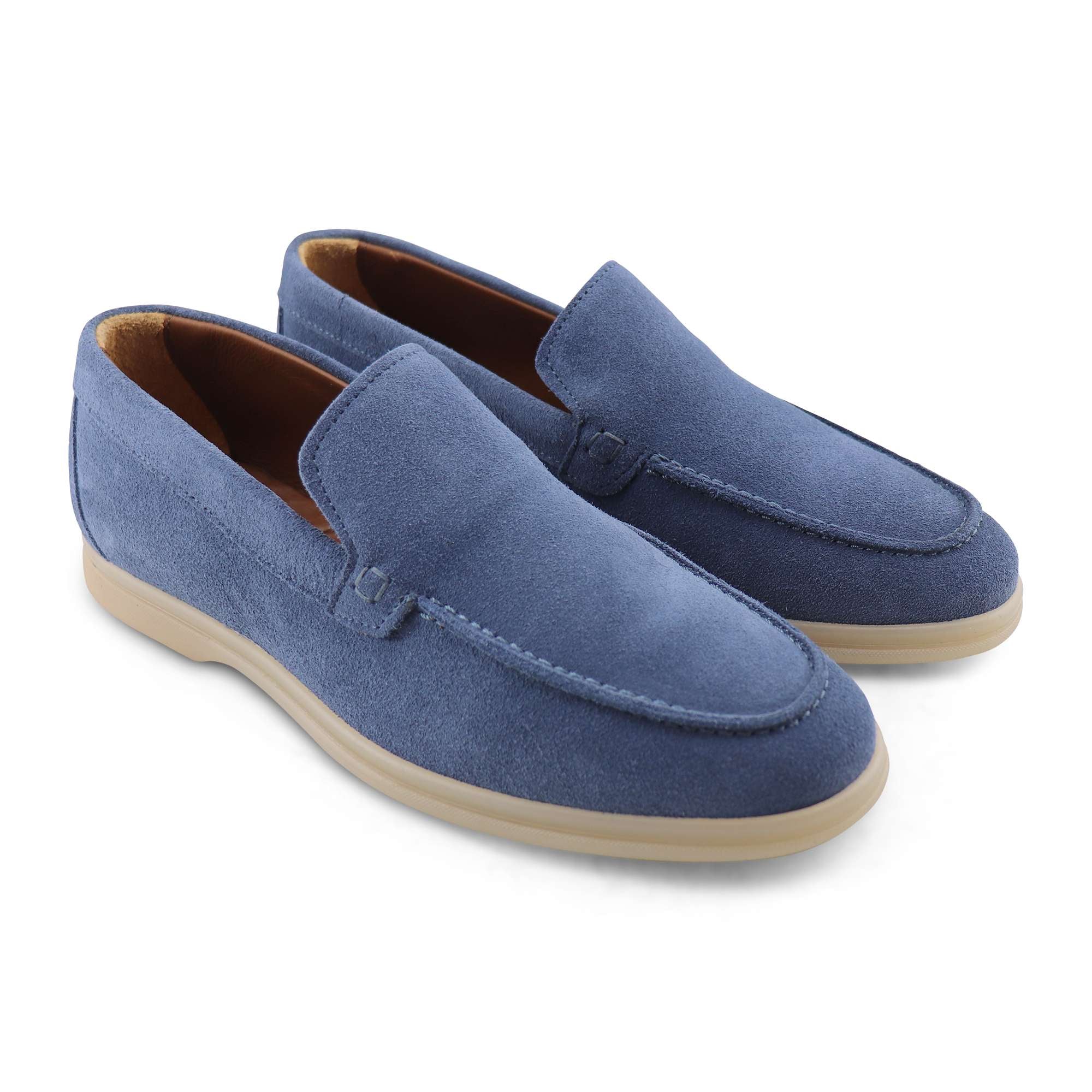 Suede jeans moccasins