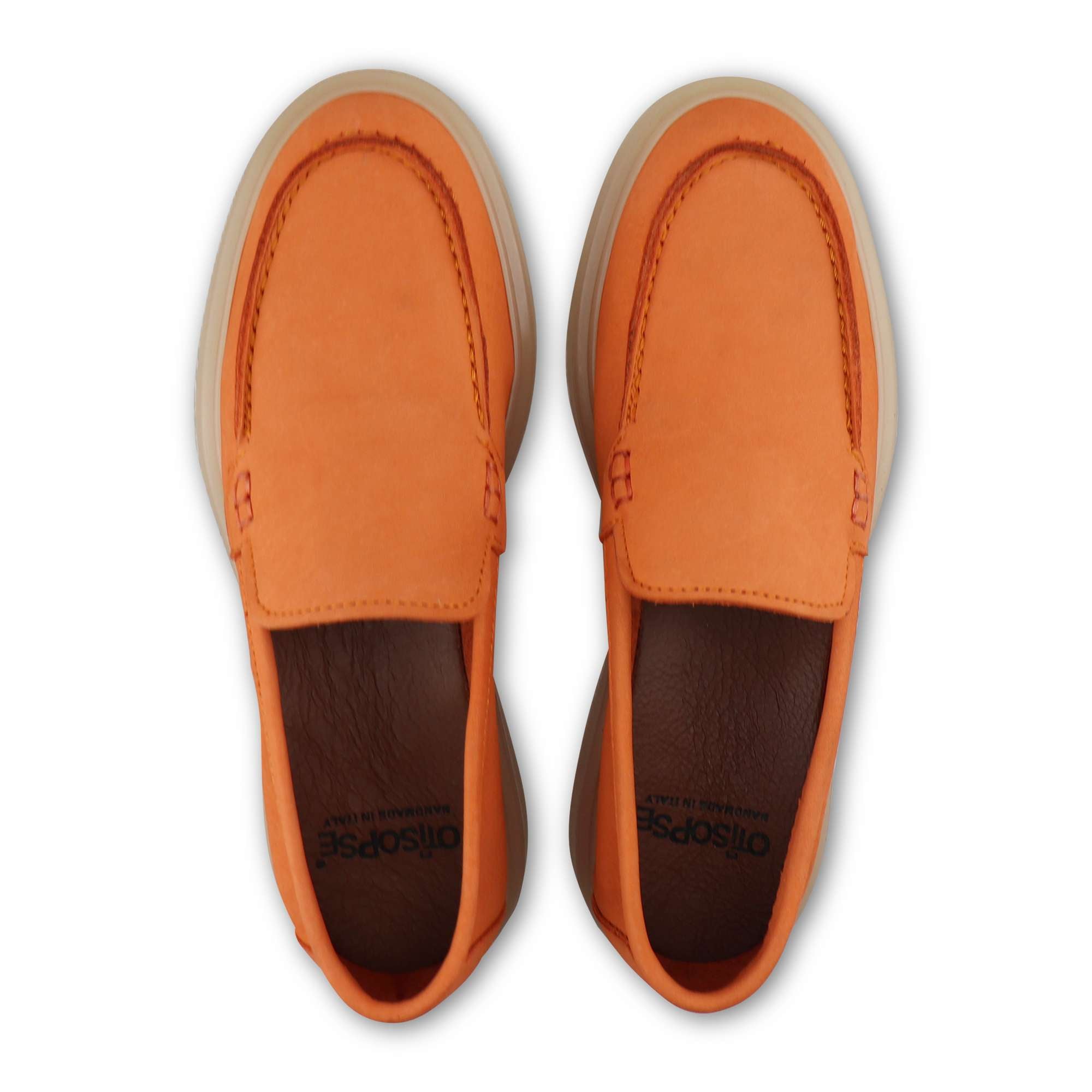 Mocassini nabuk arancio