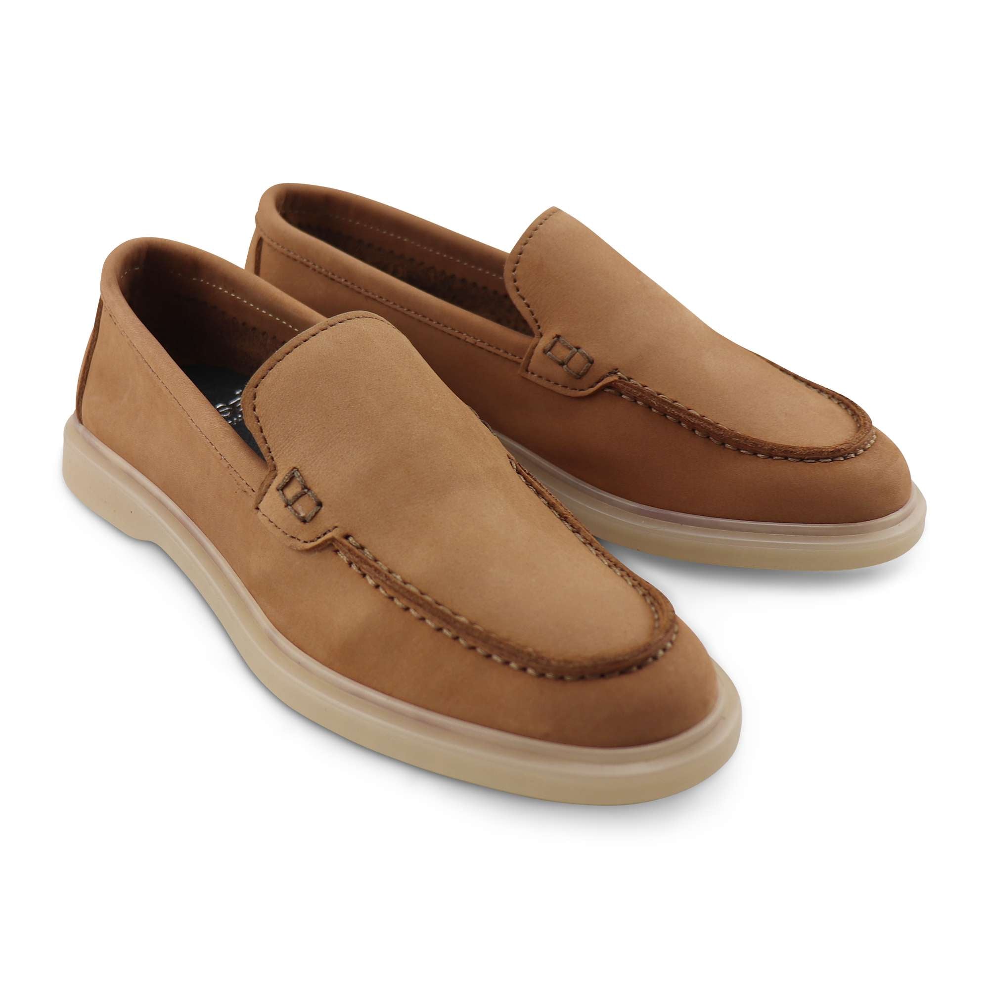 Camel nubuck moccasins
