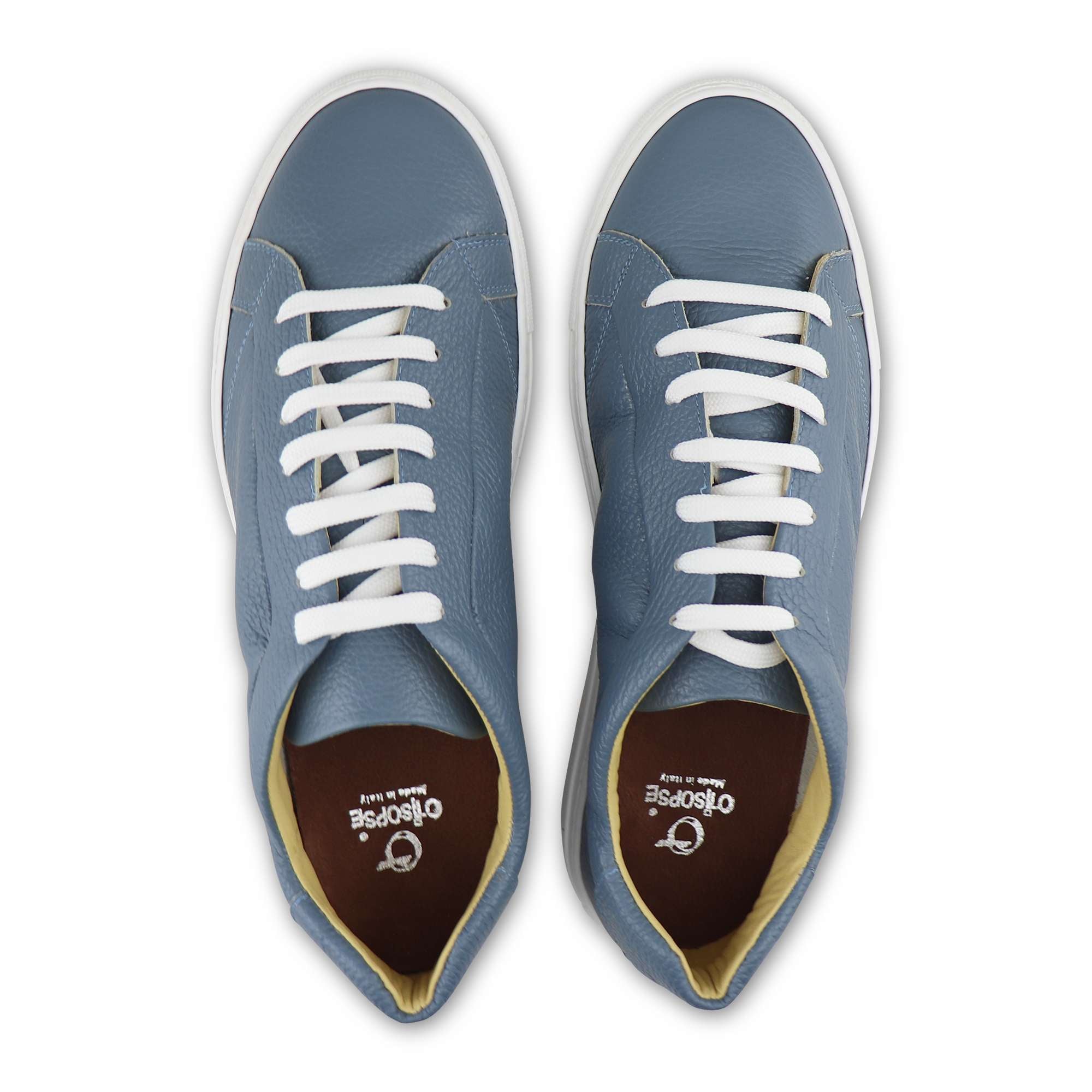 Hammered leather blackboard sneakers