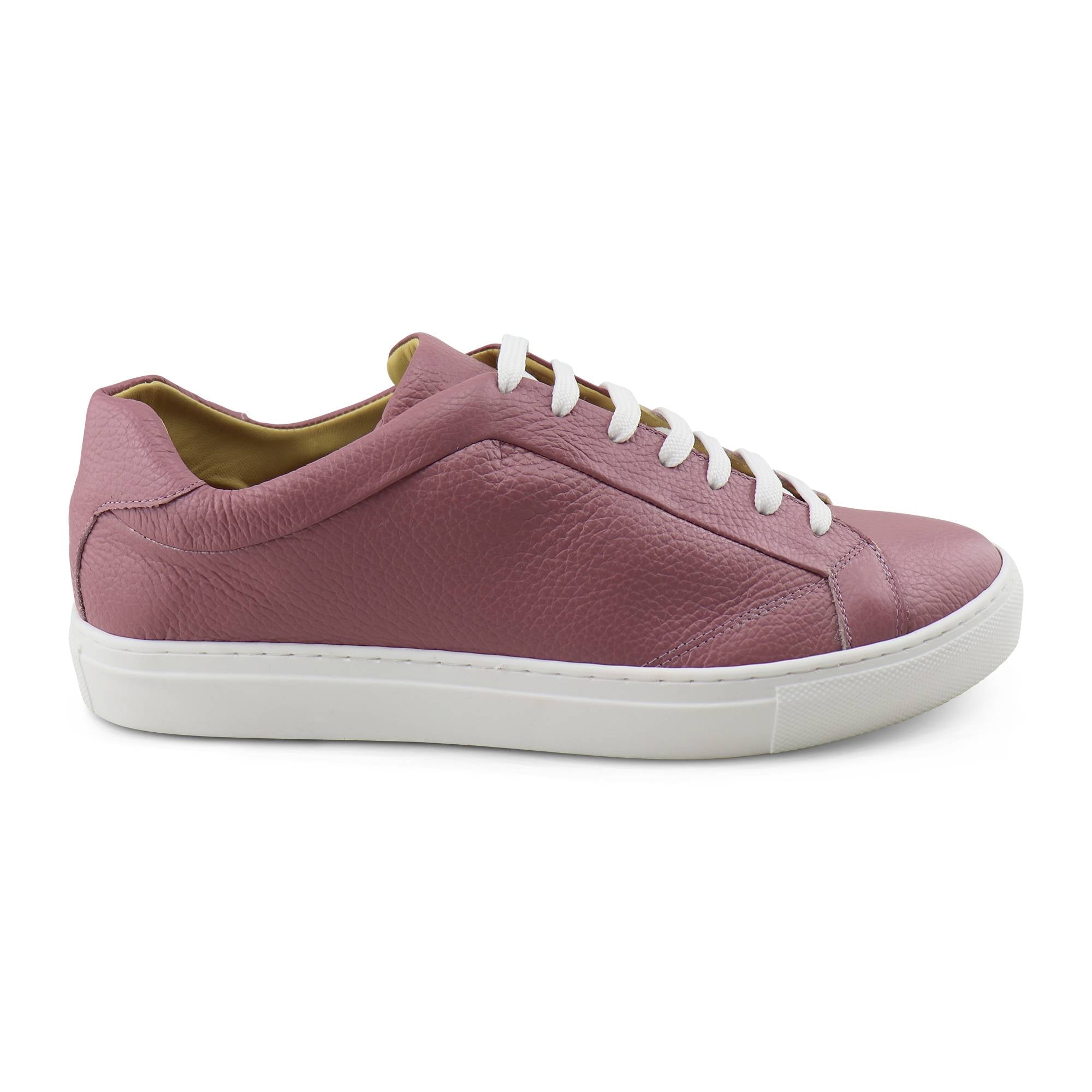 Sneakers glicine in pelle martellata