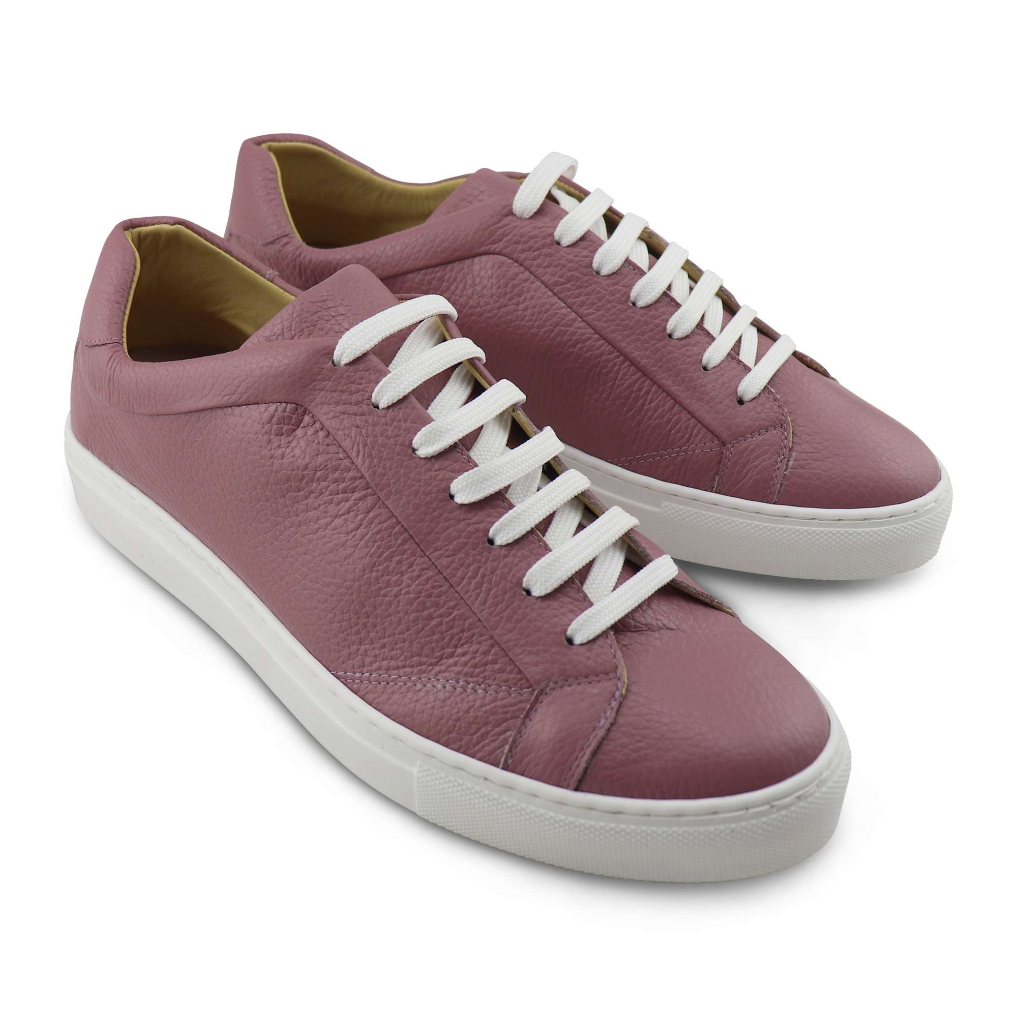 Sneakers glicine in pelle martellata