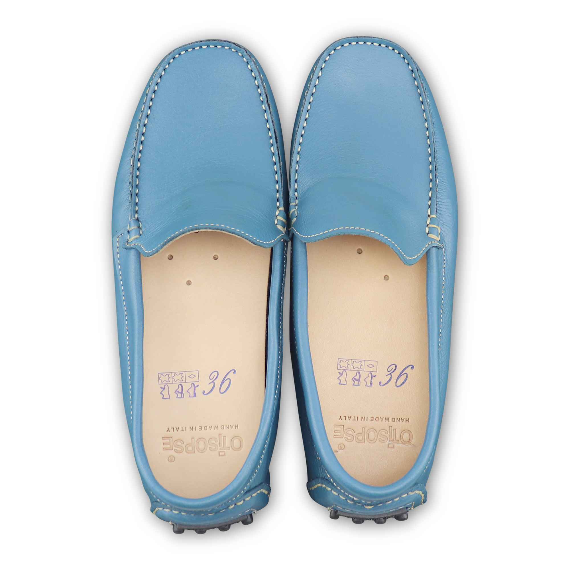 Air force loafers in hammered leather