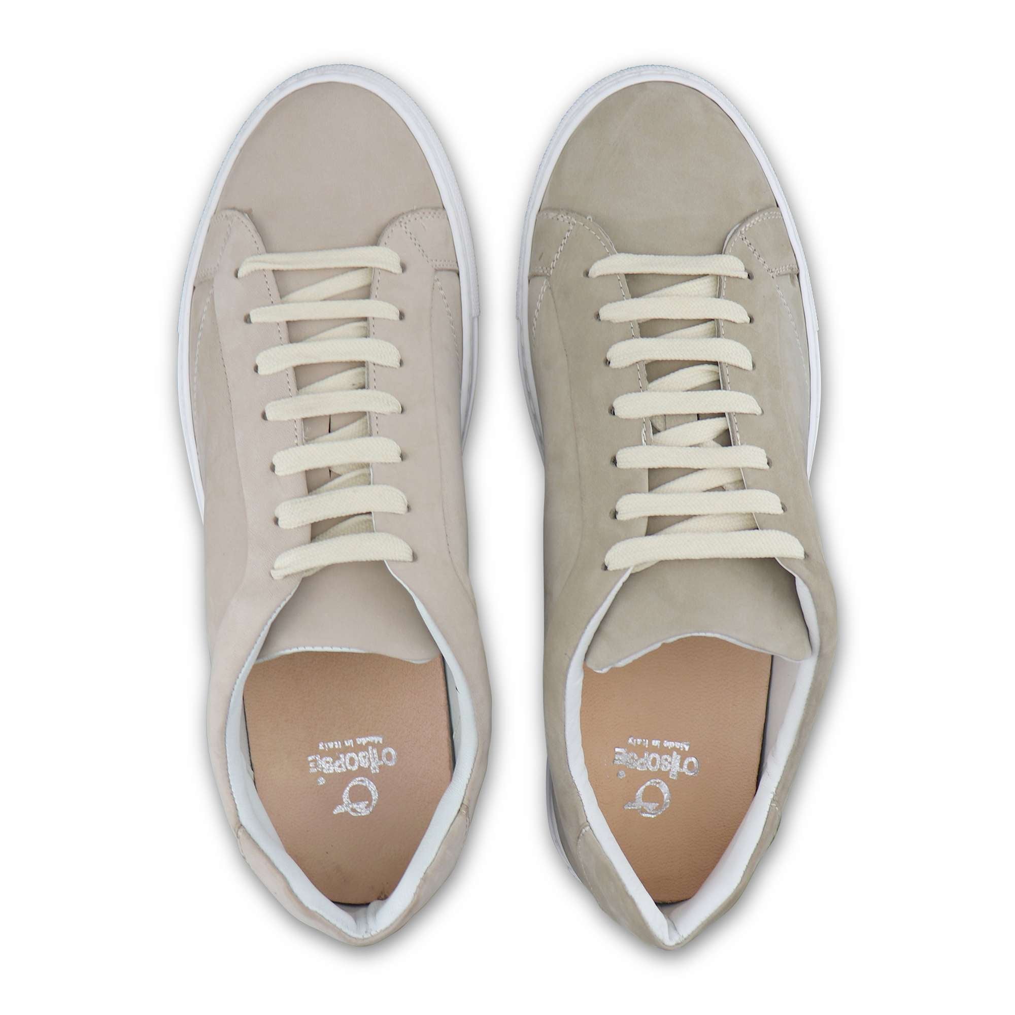 Sneakers ghiaccio in nabuk