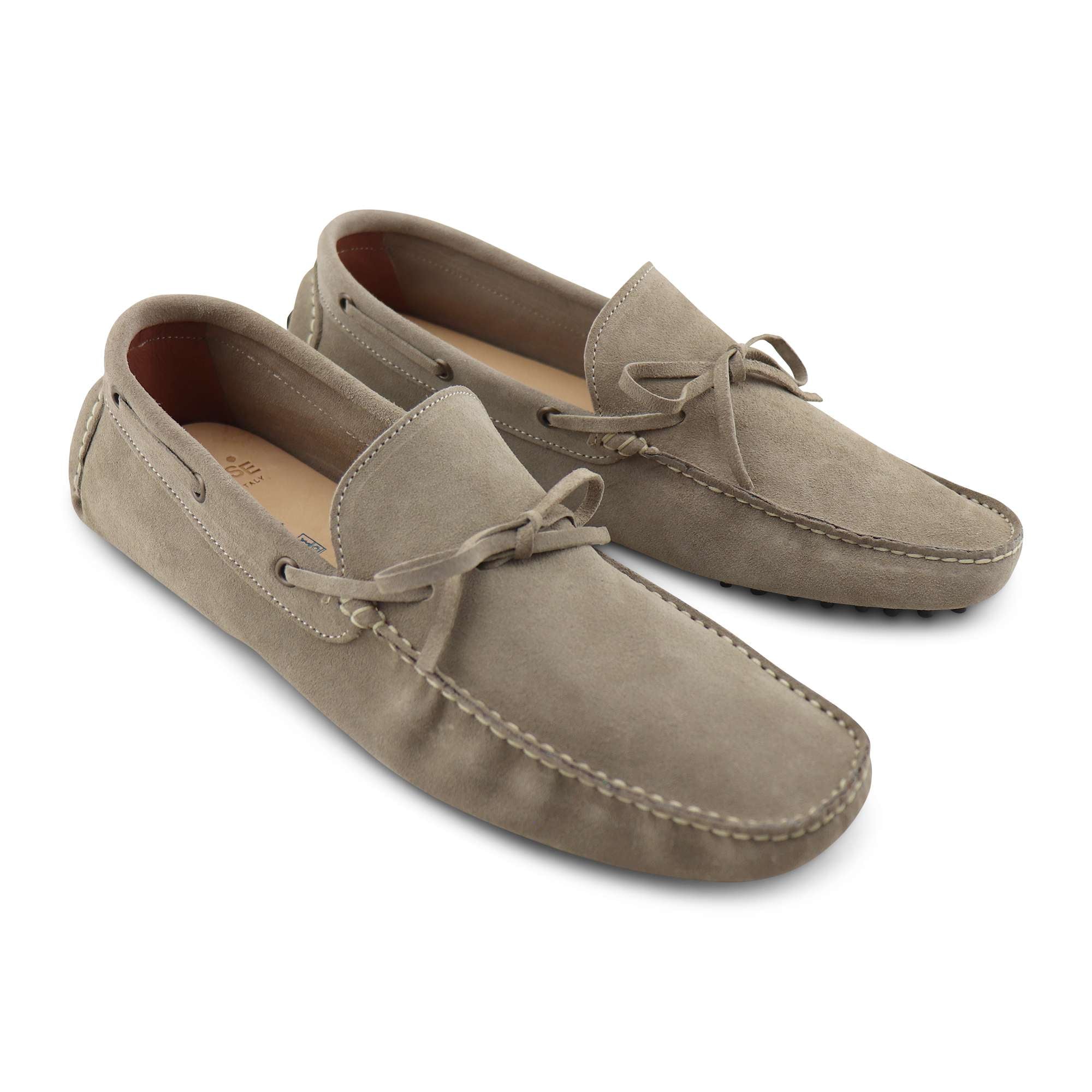 Gommini in camoscio tortora