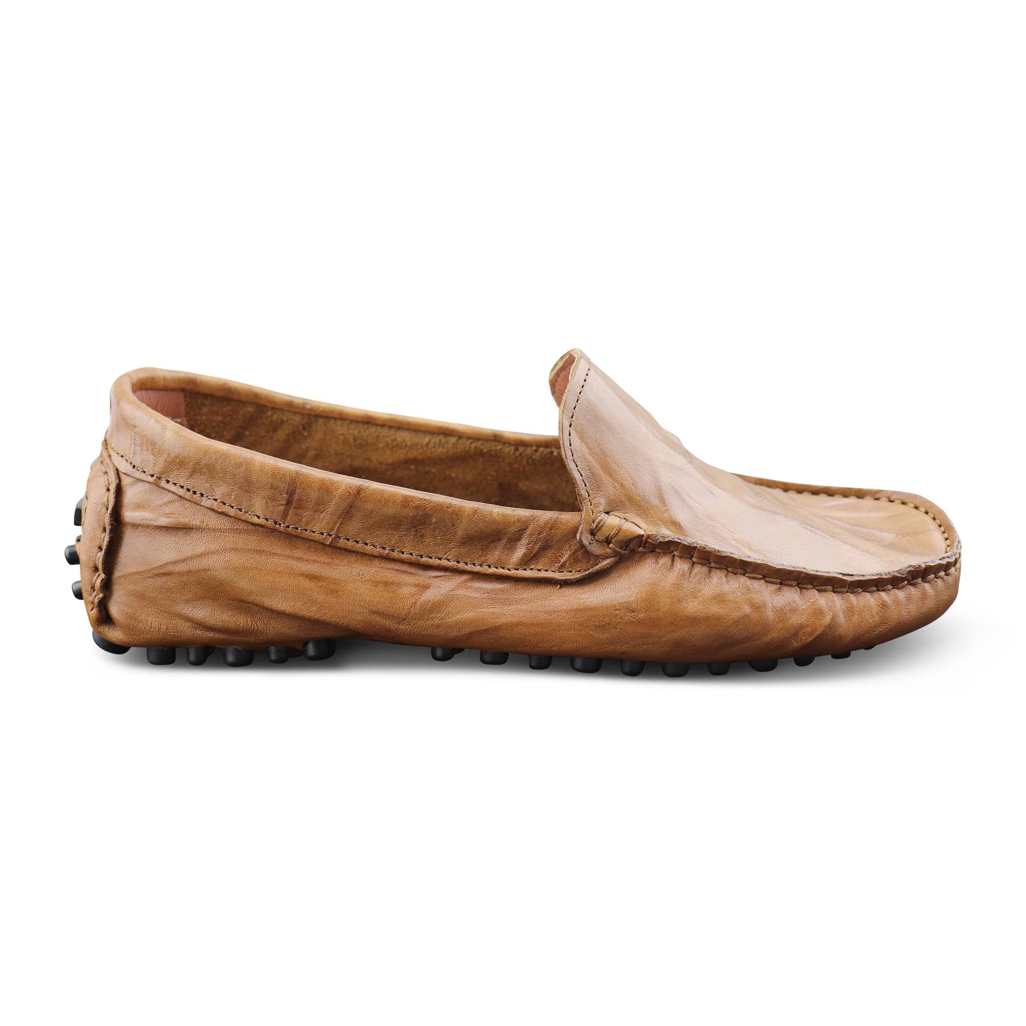 Leather moccasins in leather
