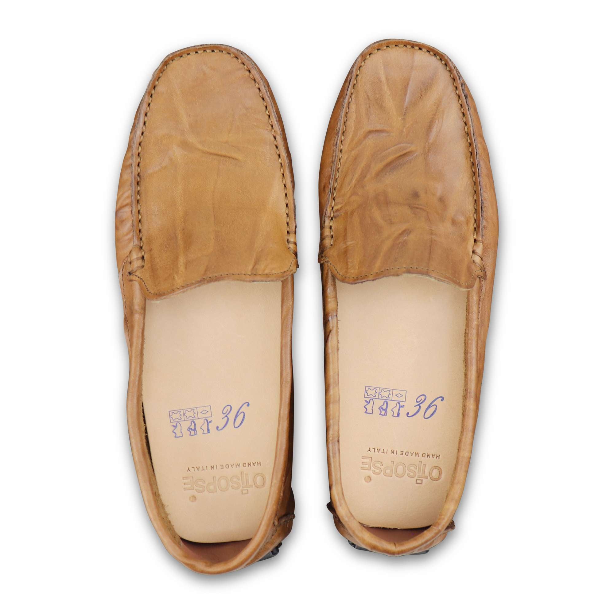 Leather moccasins in leather