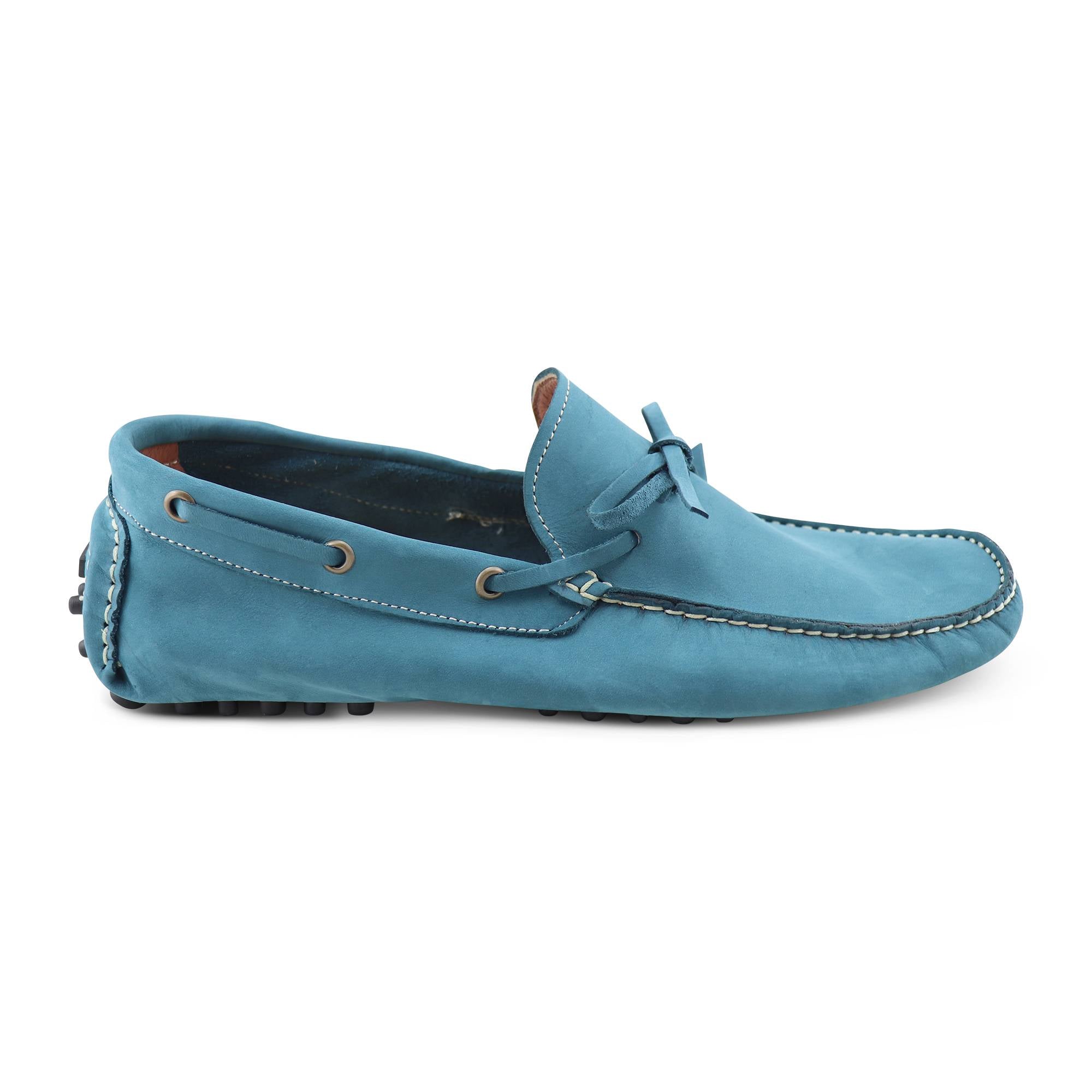 Aquamarine nubuck rubber soles
