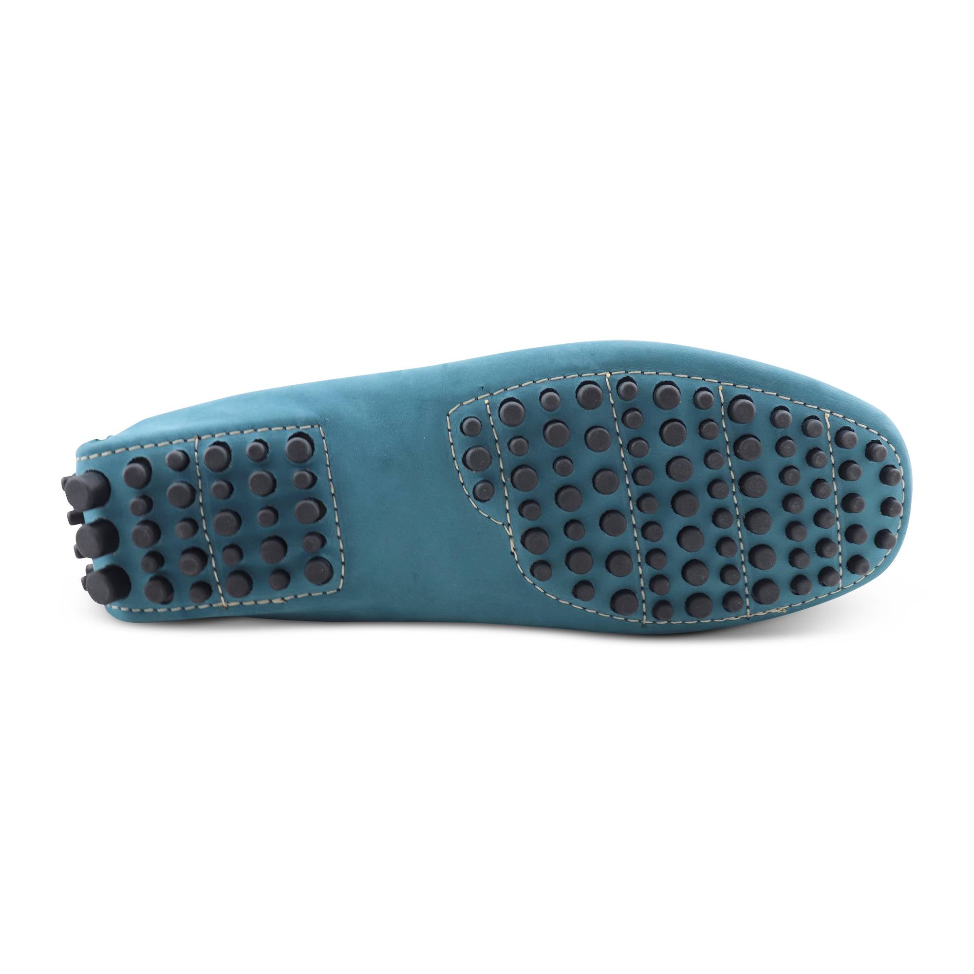 Aquamarine nubuck rubber soles