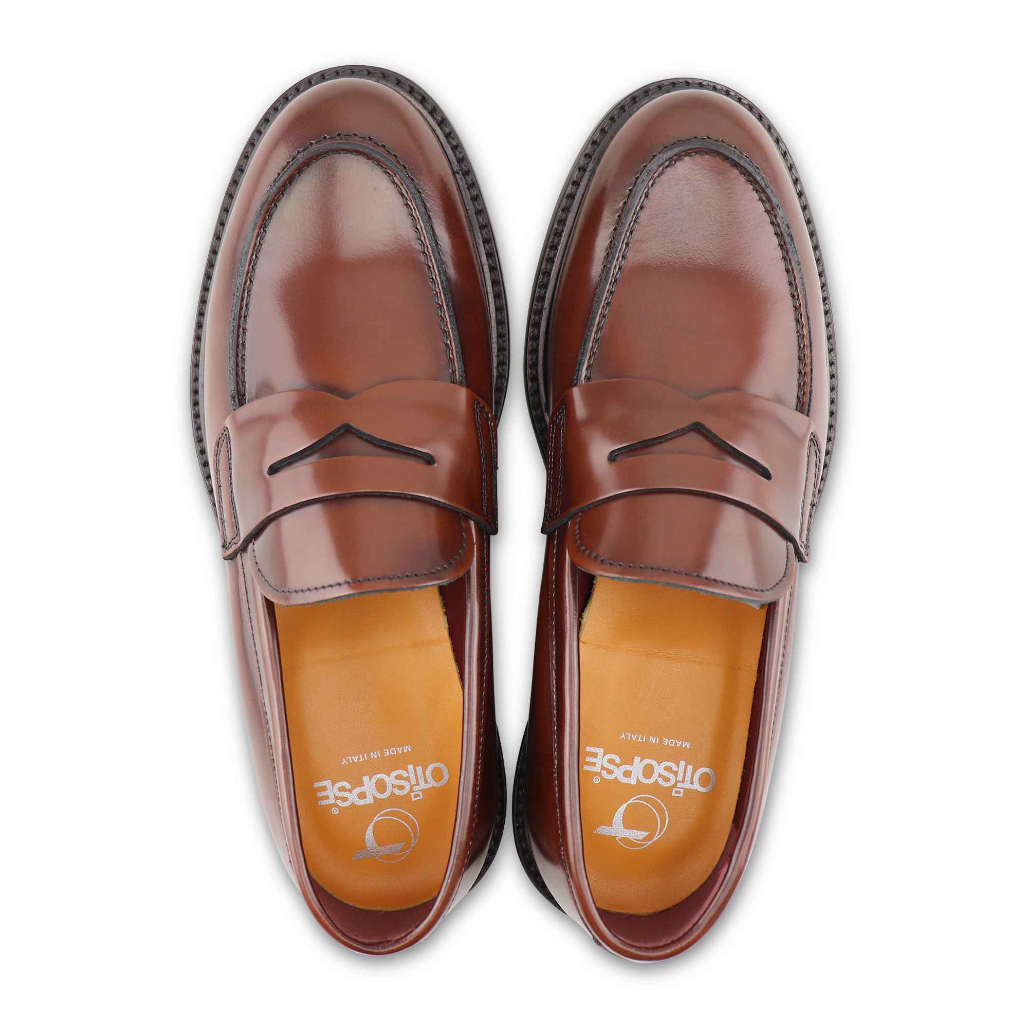 Mocassini sella in pelle spazzolata