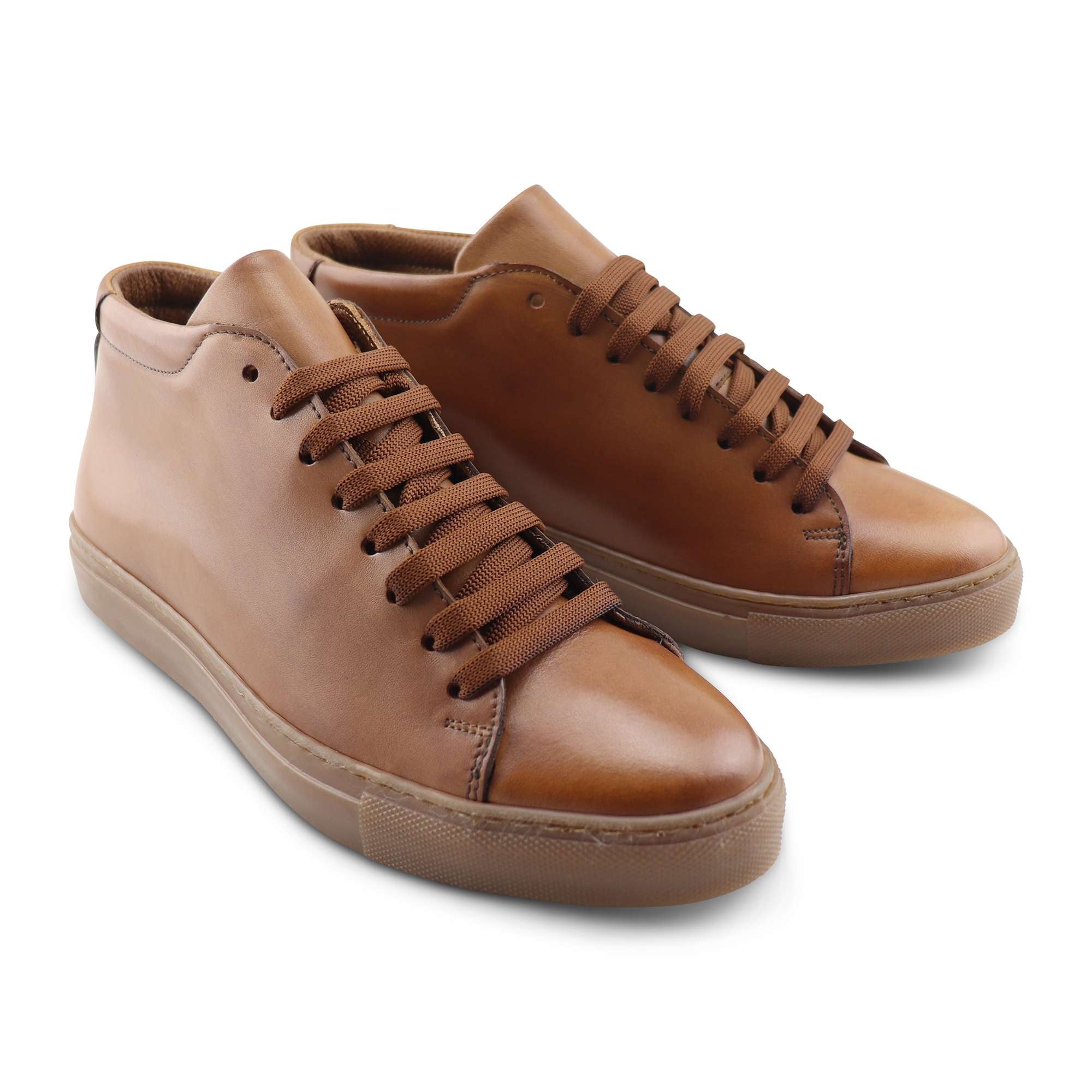 Leather sneakers in leather