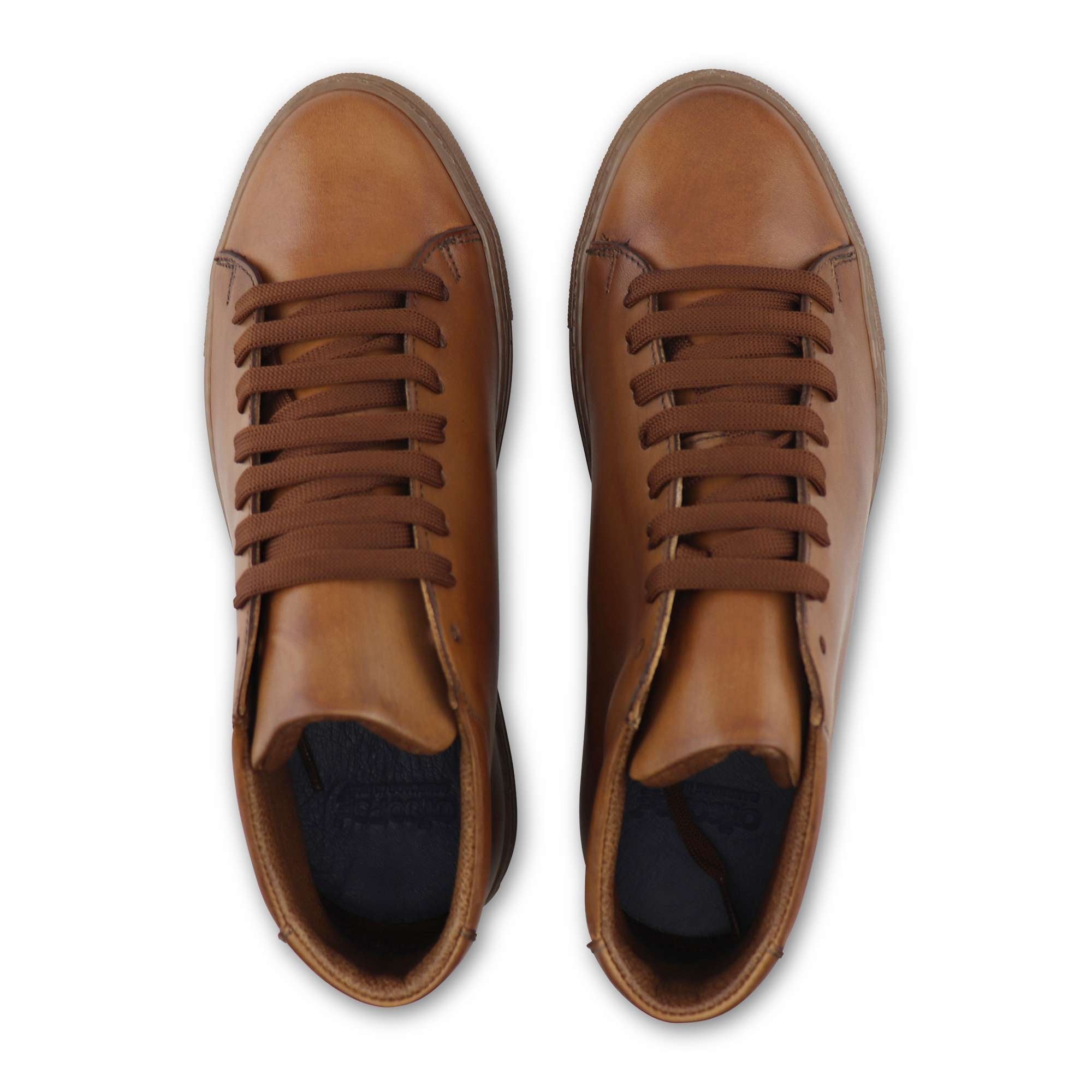 Sneakers cuoio in pelle