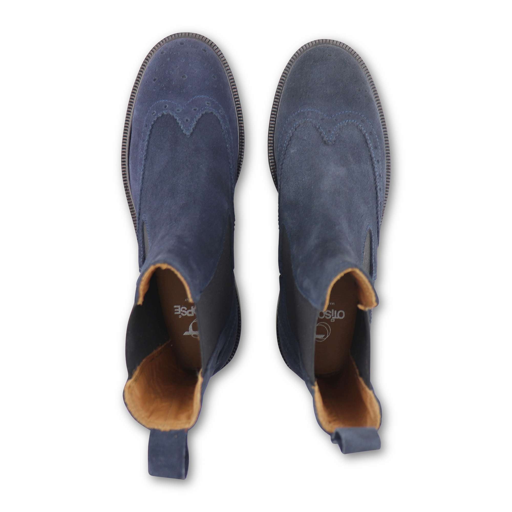 Chelsea blu in camoscio