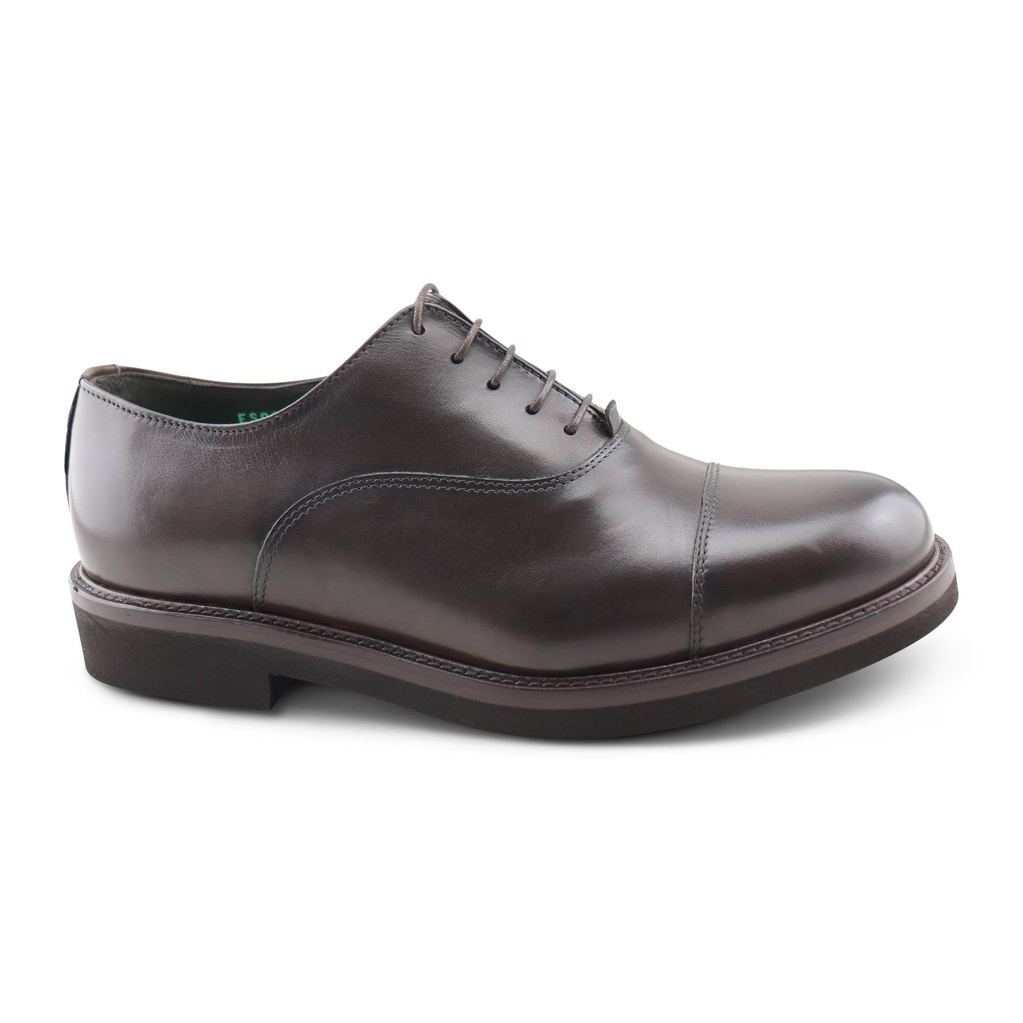 Dark brown leather brogues
