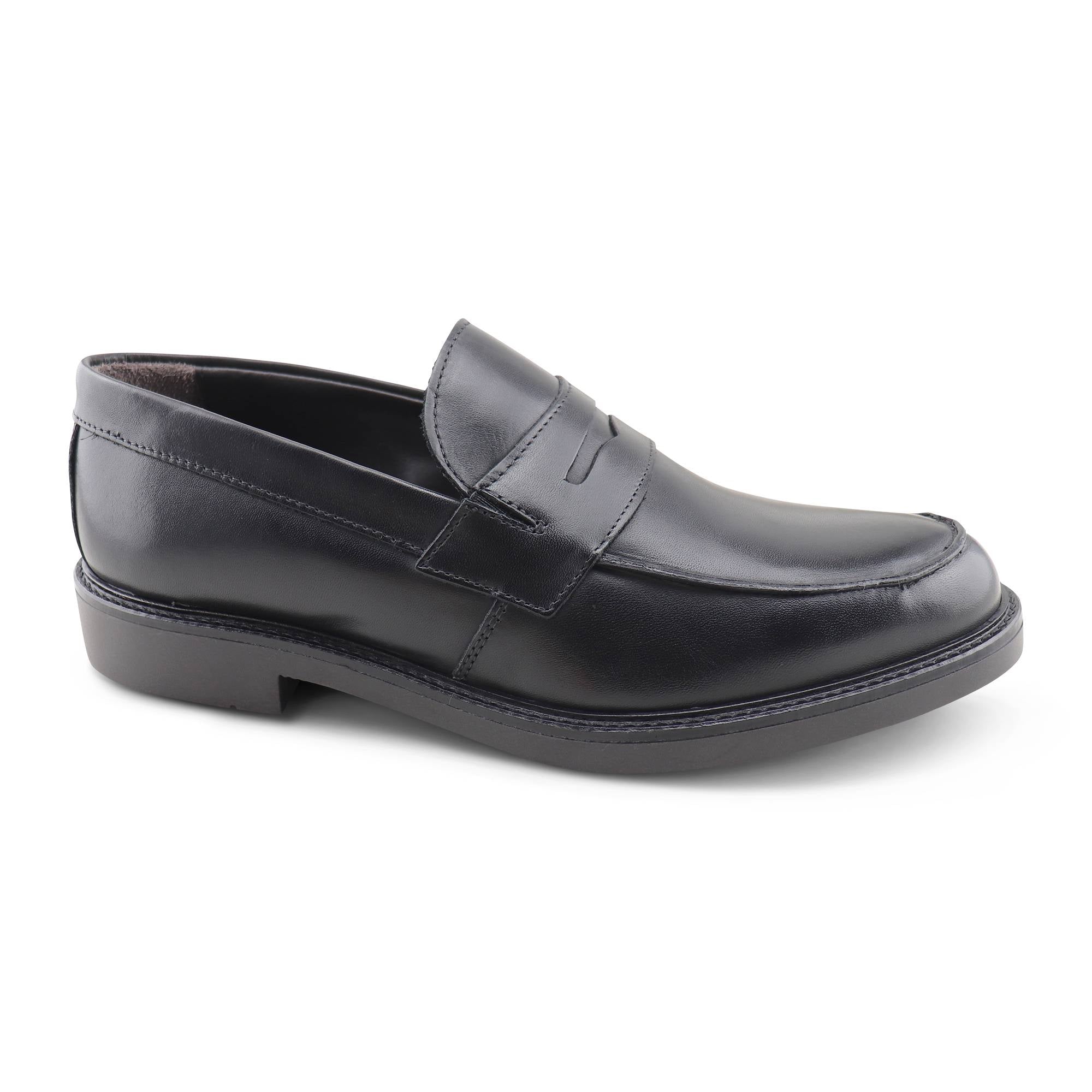 Mocassini neri in pelle