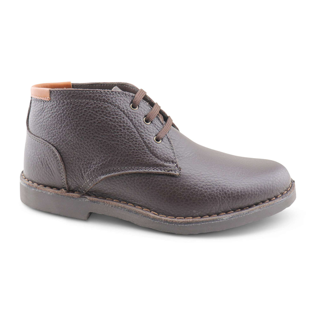 OTISOPSE BROWN LEATHER ANKLE BOOTS SIZE EU 43 US 10 ITALY Brown waxed ankle boots main image 3