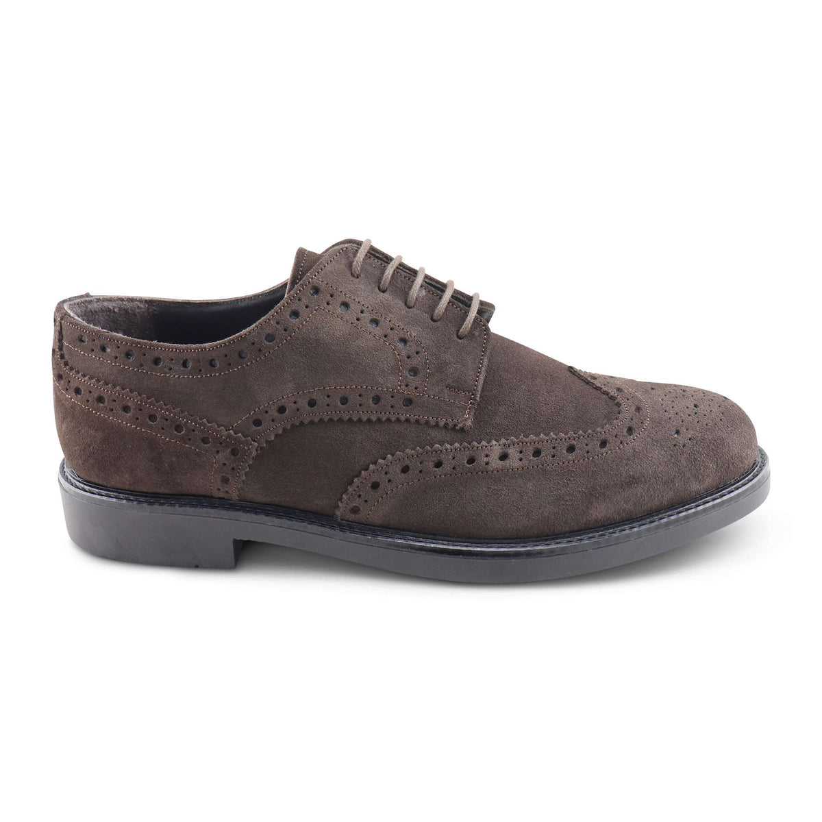Elegant Dark Brown Suede Men\'s Derbys Dark brown Denver derby – Serge Blanco main image 2