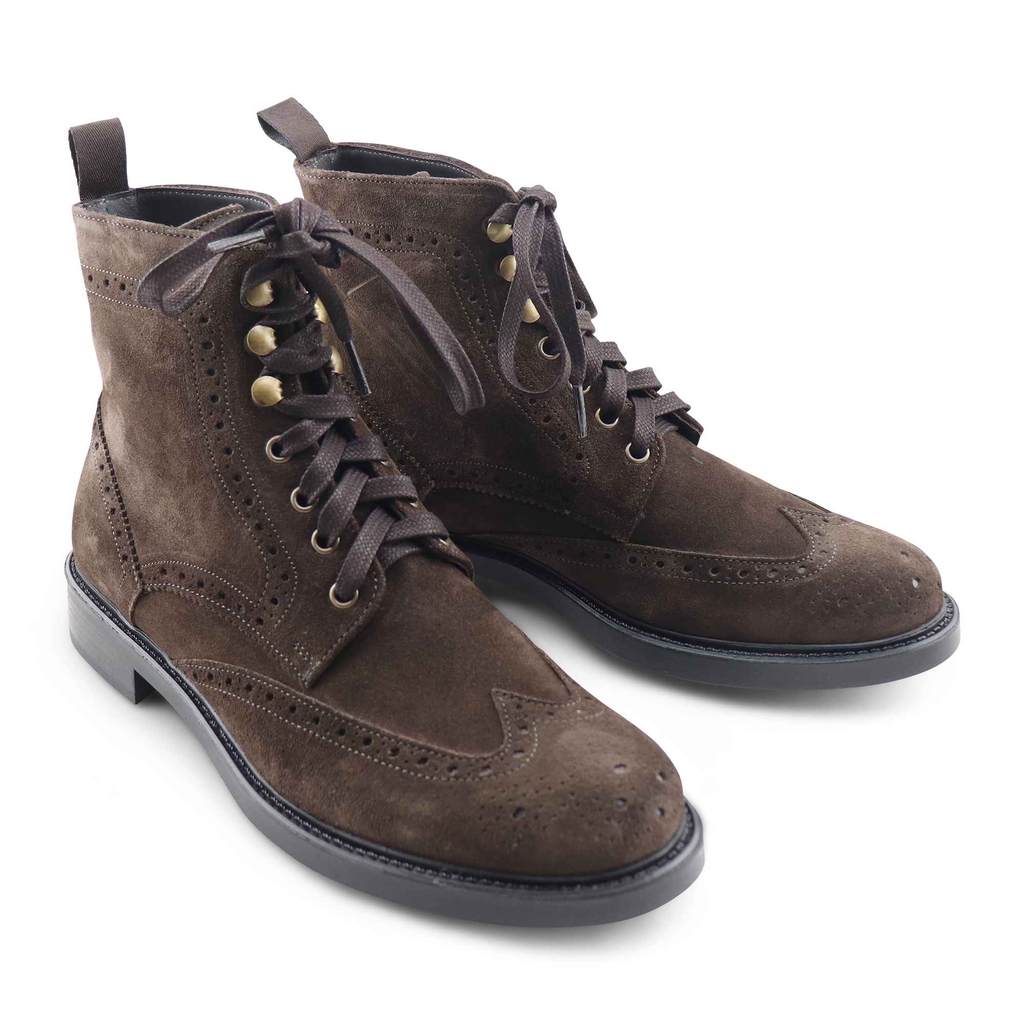 Stivaletti testa di moro in camoscio