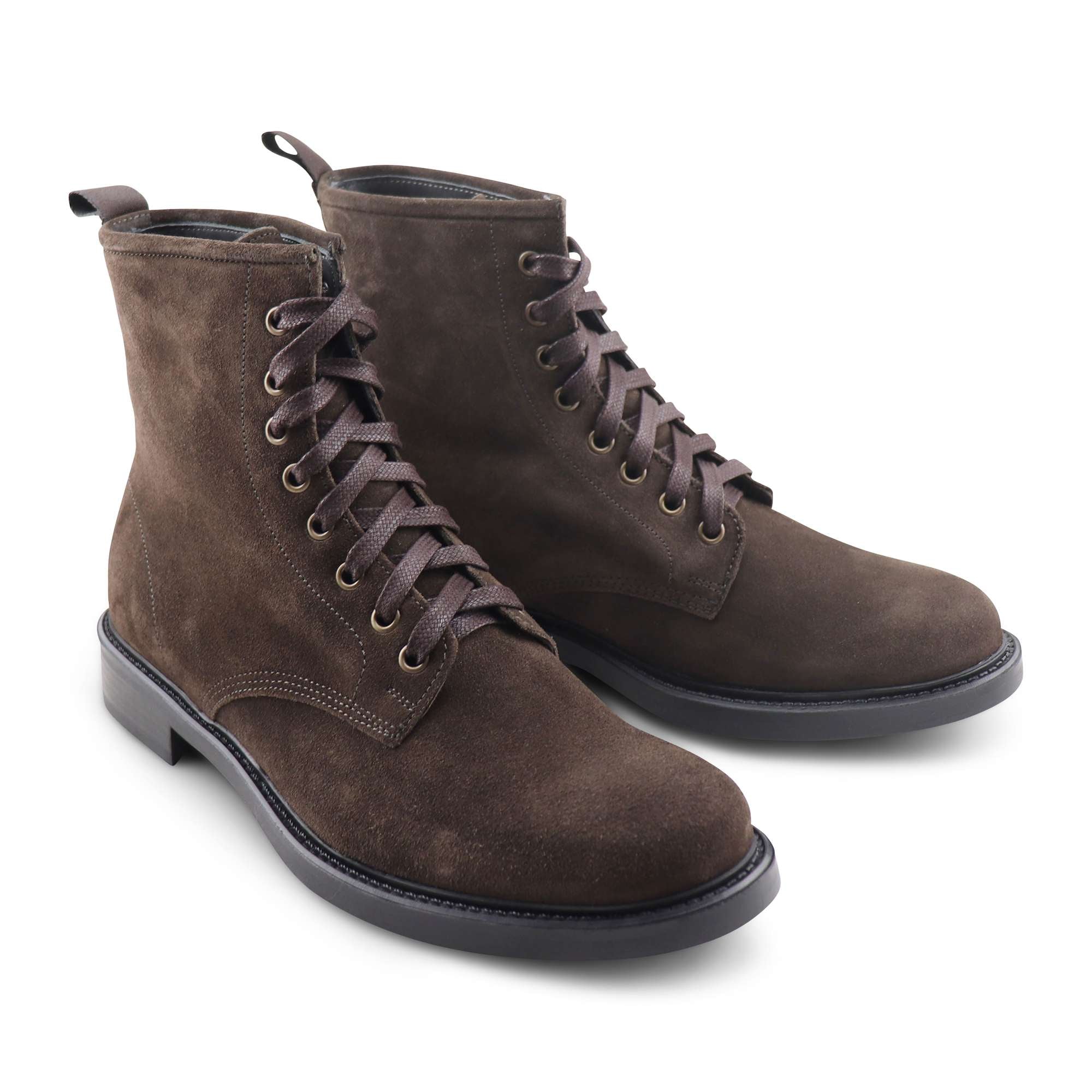 Stivaletti testa di moro in camoscio