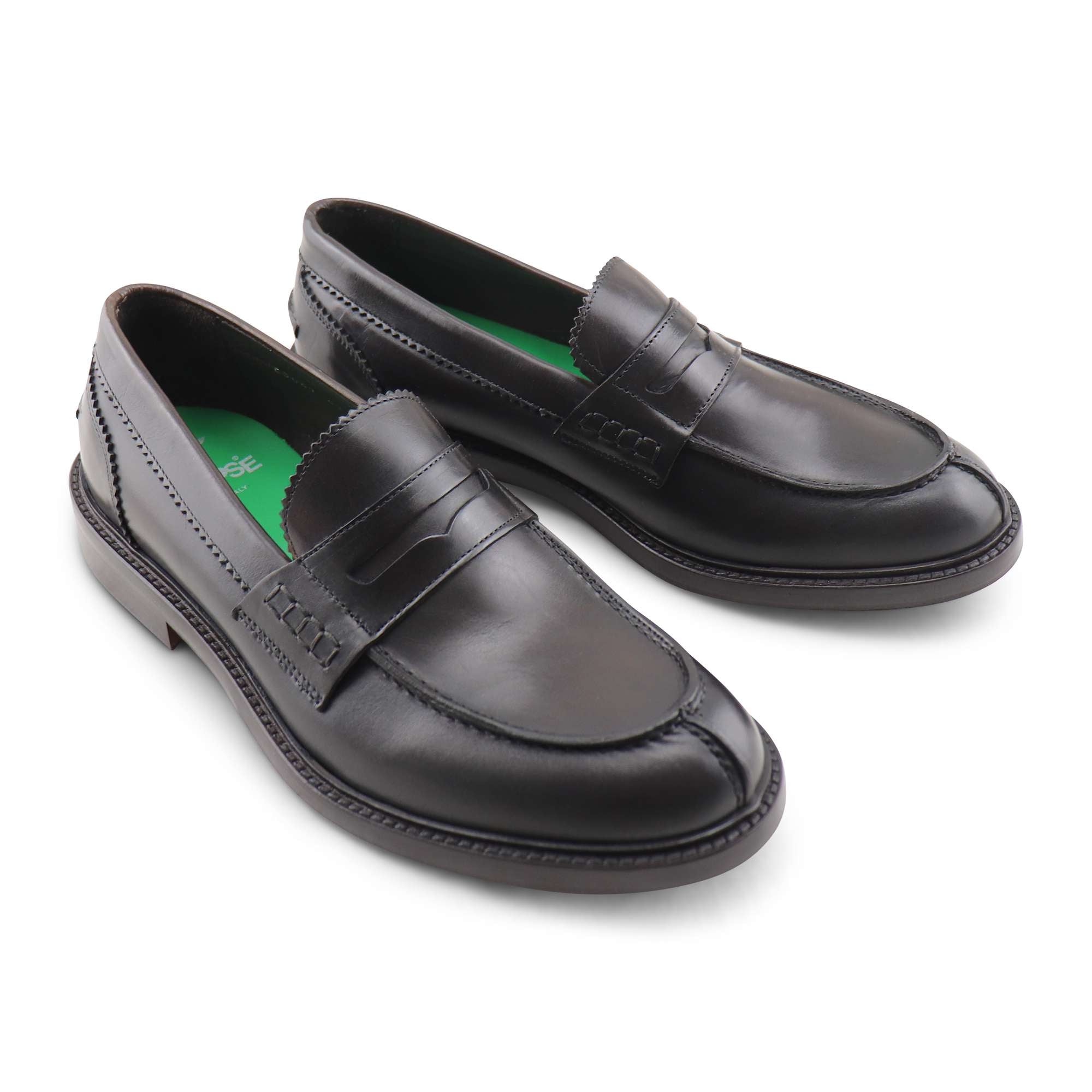 Mocassini testa di moro in pelle