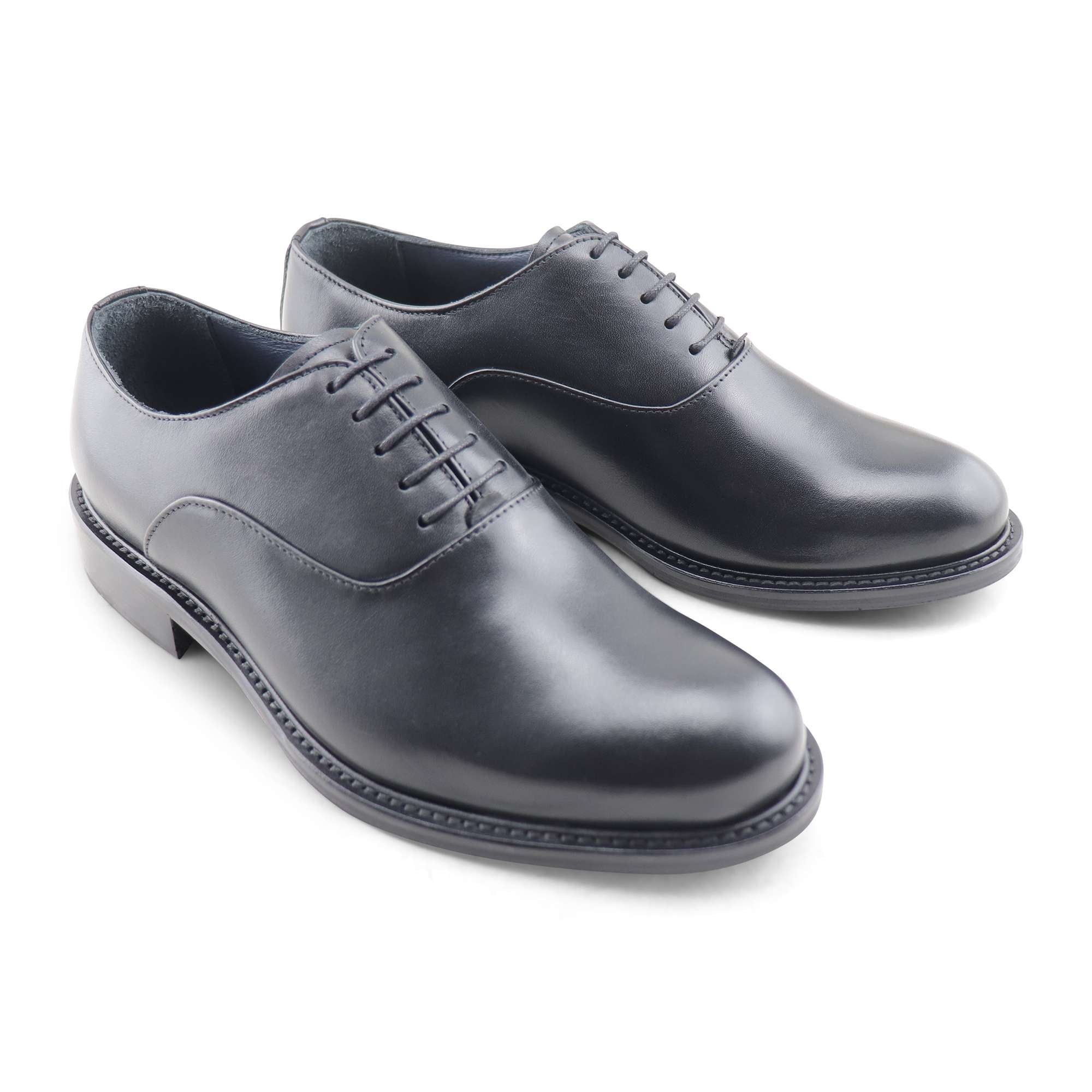 Francesina nera in pelle