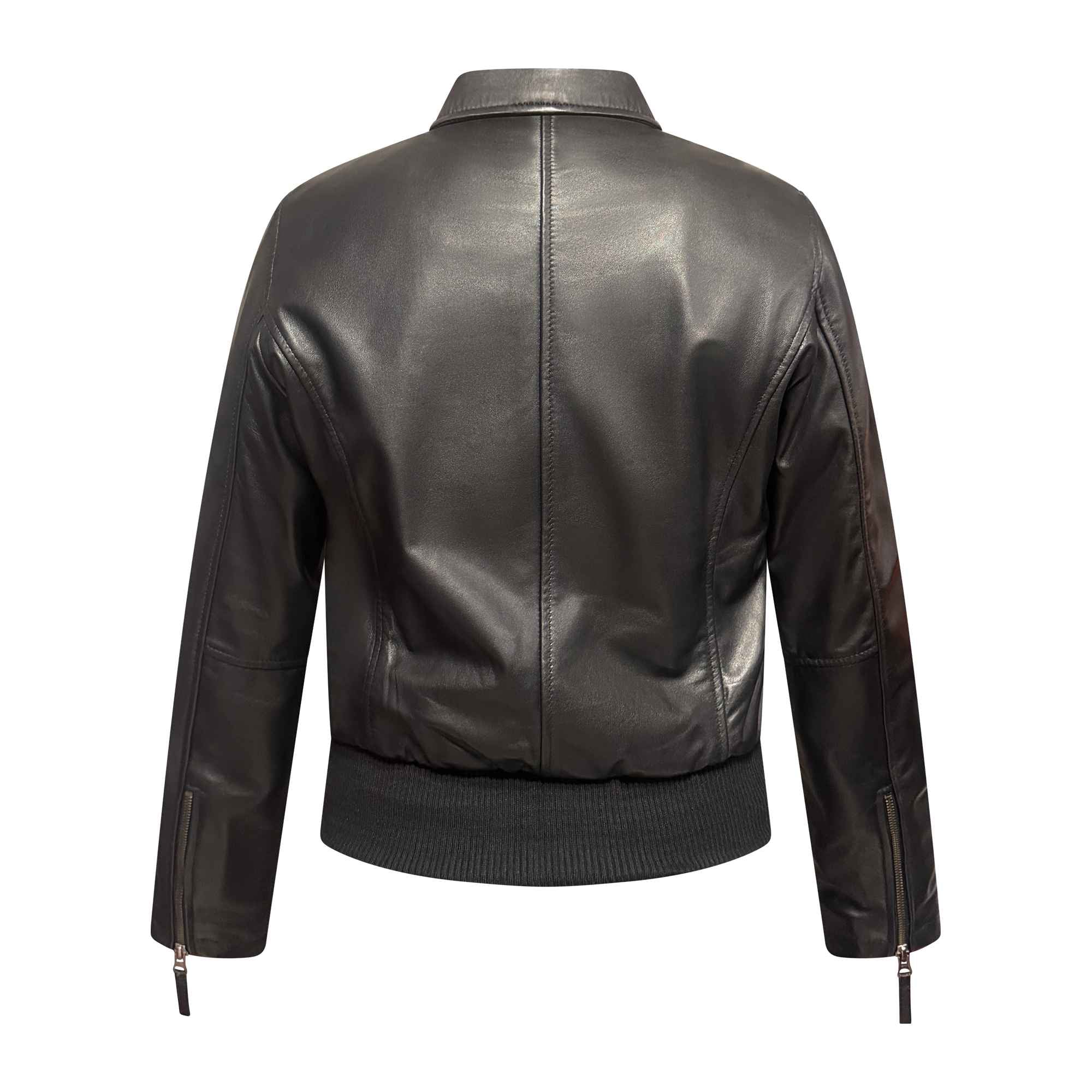 Bomber donna in nappa nero