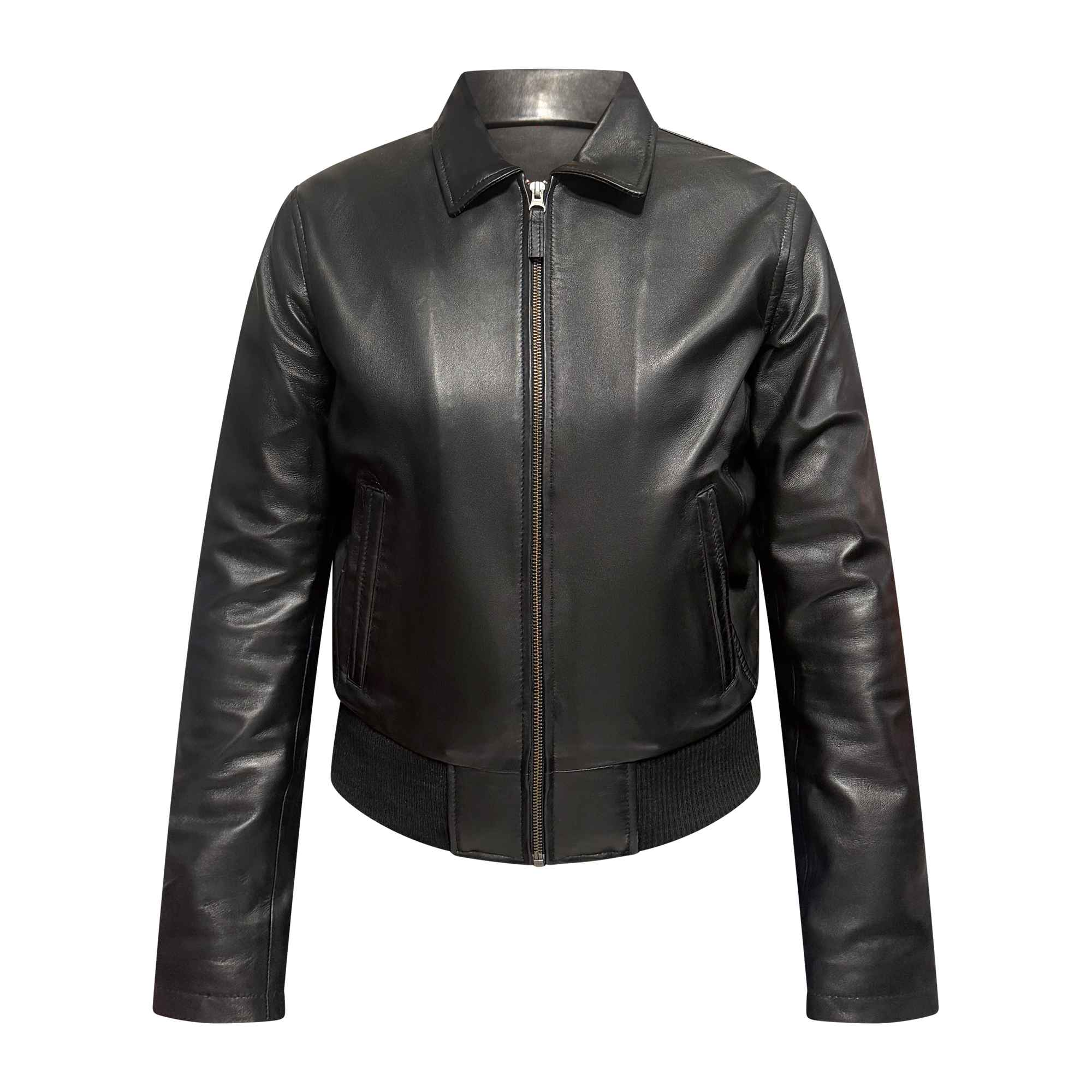 Bomber donna in nappa nero